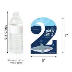 Big Dot Of Happiness 2nd Birthday Shark Zone - Shaped Fill-in Invites - Jawsome Second Birthday Party Invitation Cards With Envelopes - Set Of 12 -Party Planers Store GUEST fcf0a6b6 1b99 435d 9c3a 6b2802256d1e