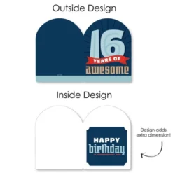 Big Dot Of Happiness Boy 16th Birthday - Happy Sweet Sixteen Birthday Giant Greeting Card - Big Shaped Jumborific Card -Party Planers Store GUEST fd25ebee f7ec 4ed8 a451 08b131a999e6