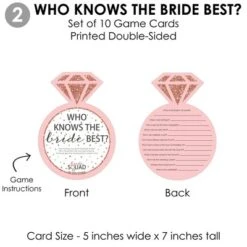 Big Dot Of Happiness Bride Squad - 4 Rose Gold Bridal Shower Or Bachelorette Party Games - 10 Cards Each - Gamerific Bundle -Party Planers Store GUEST fd9dff6e 7bac 49d9 82ba 7d3e096a8c2f