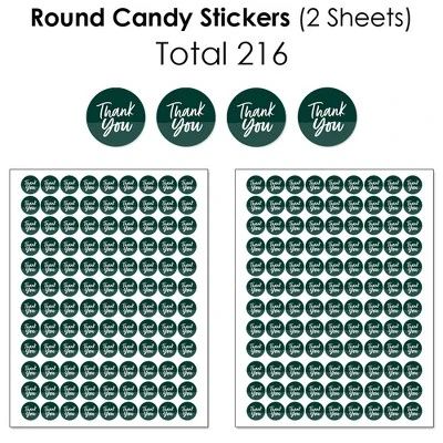 Big Dot Of Happiness Emerald Elegantly Simple - Guest Party Favors Candy Favor Sticker Kit - 304 Pieces 5 Big Dot Of Happiness Emerald Elegantly Simple - Guest Party Favors Candy Favor Sticker Kit - 304 Pieces - Image 3