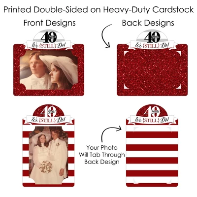 Big Dot Of Happiness We Still Do - 40th Wedding Anniversary - Anniversary Party Picture Centerpiece Sticks - Photo Table Toppers - 15 Pieces 6 Big Dot Of Happiness We Still Do - 40th Wedding Anniversary - Anniversary Party Picture Centerpiece Sticks - Photo Table Toppers - 15 Pieces - Image 4