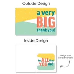 Big Dot Of Happiness A Very Big Thank You - Gratitude Giant Greeting Card - Big Shaped Jumborific Card - 16.5 X 22 Inches -Party Planers Store GUEST ff9b8560 a901 4294 bc1f e89cfd82bc6b