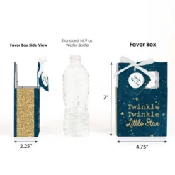 Big Dot Of Happiness Twinkle Twinkle Little Star - Baby Shower Or Birthday Party Favor Boxes - Set Of 12